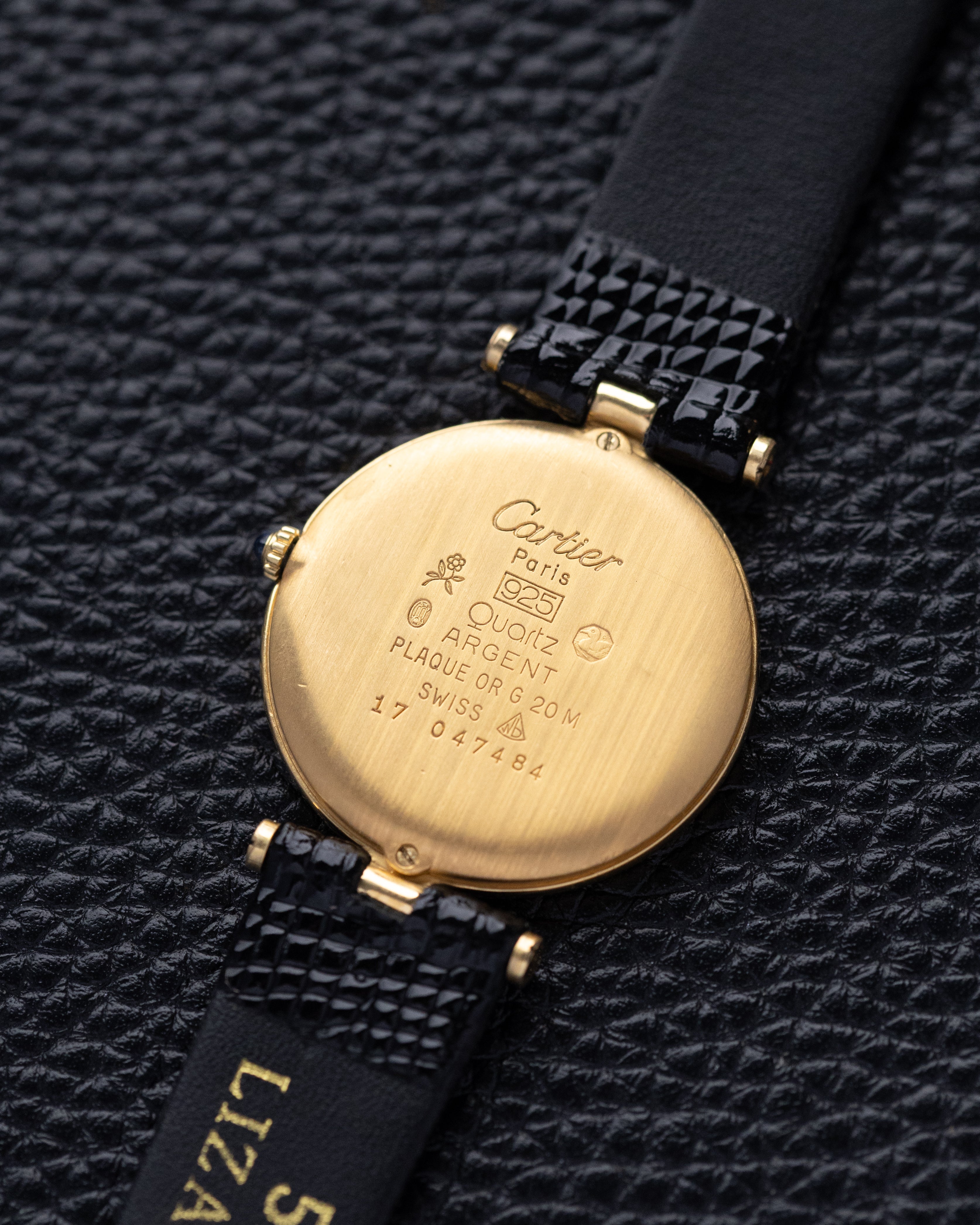 【Cartier】must de VENDOME クォーツ Vintage Must de Cartier Vendome Quartz, “Onyx” Style Black Dial
