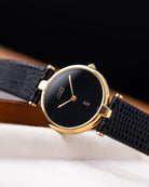 Vintage Must de Cartier Vendome Quartz, “Onyx” Style Black Dial, Swiss Made Unisex Watch - DuMarko