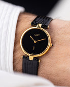 Vintage Must de Cartier Vendome Quartz, “Onyx” Style Black Dial, Swiss Made Unisex Watch - DuMarko