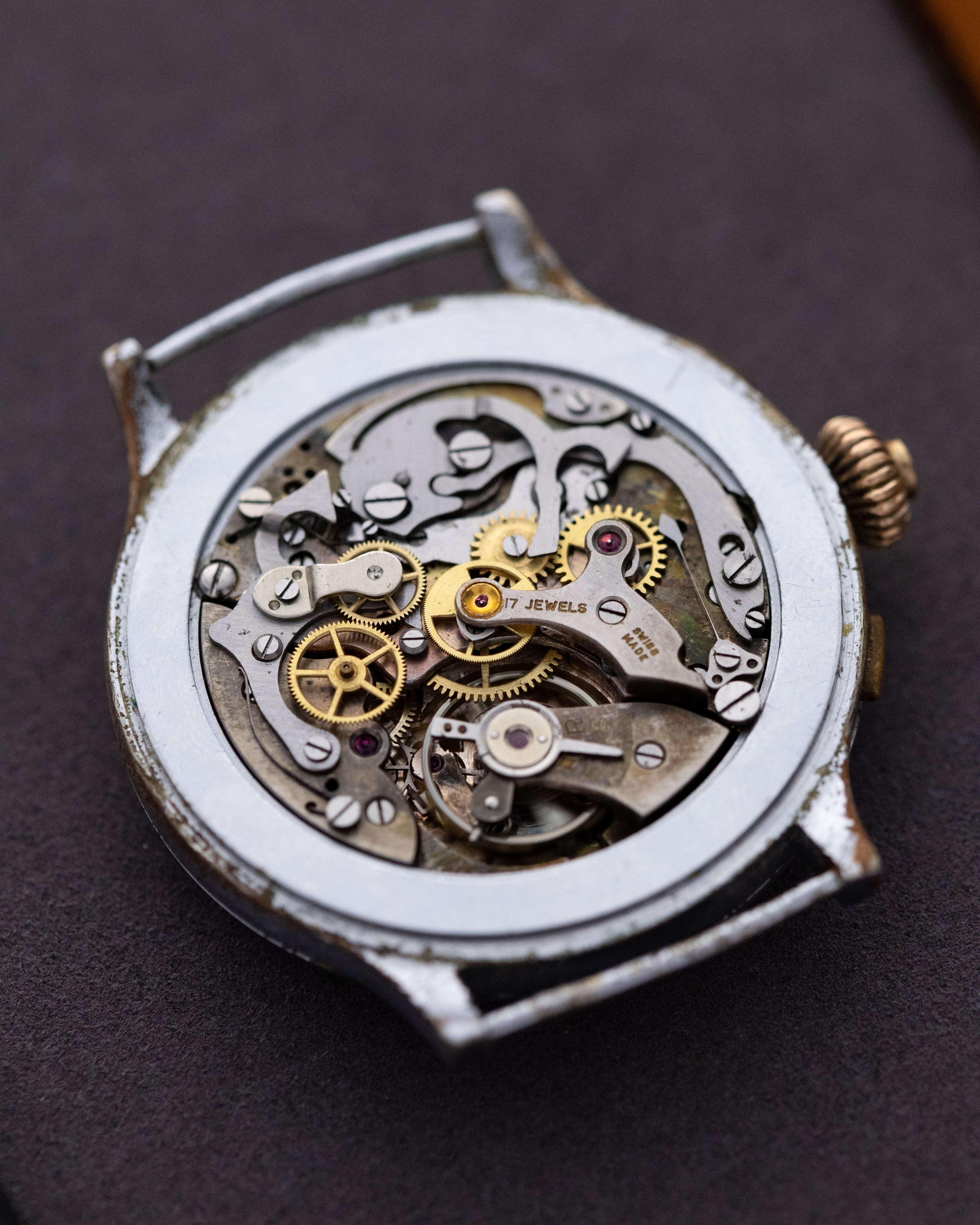 Vintage Nivrel Landeron 47, Original German Military Chronograph from 1930's - DuMarko