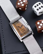 Vintage Omega Art Deco Tank, Rare Chocolate Patinated Copper Dial, Cal. T17 - DuMarko