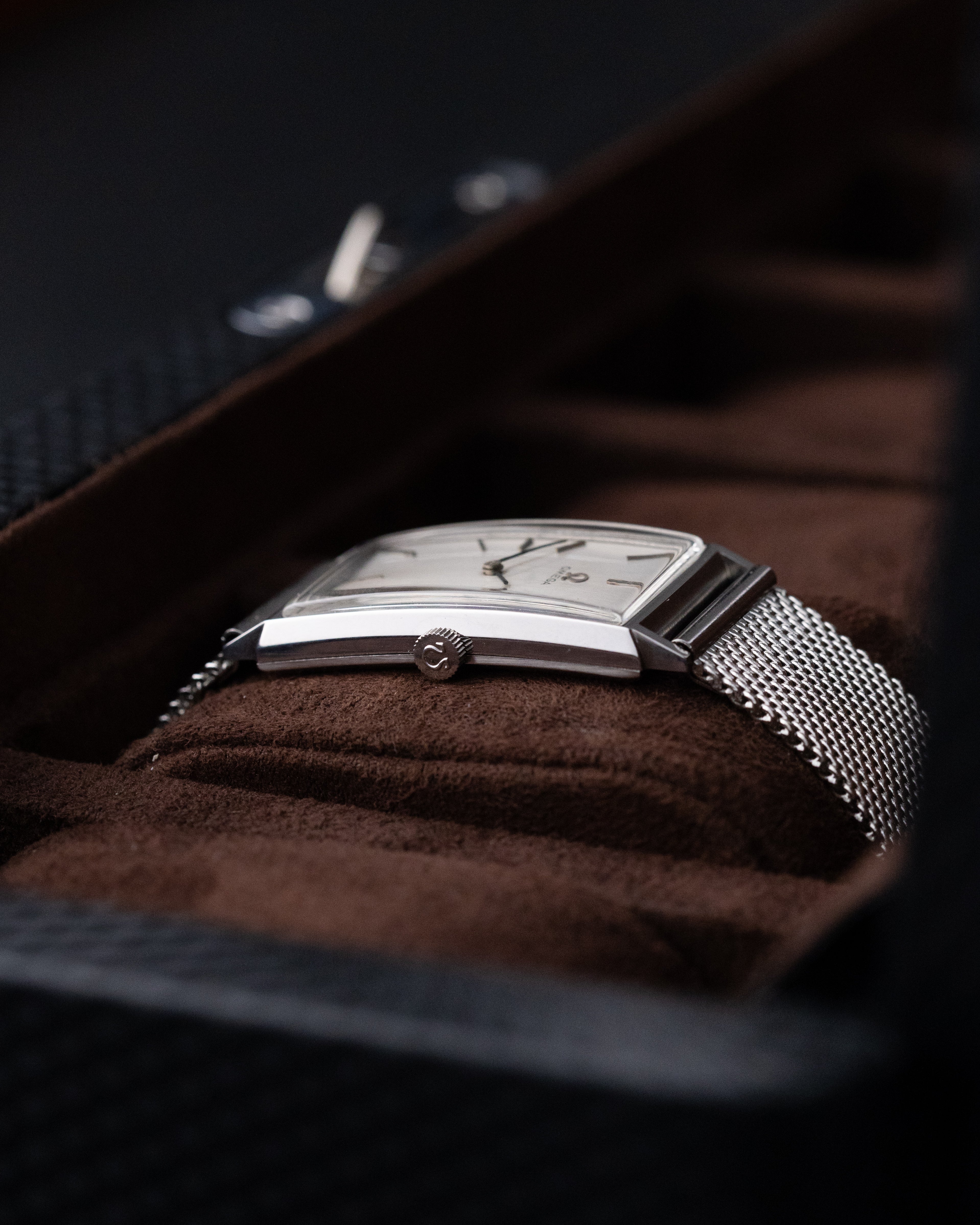 Vintage Omega Art Deco Tank, Swiss Watch, Curved Steel Case, Silver Dial, Cal. 620 from 1966 - DuMarko