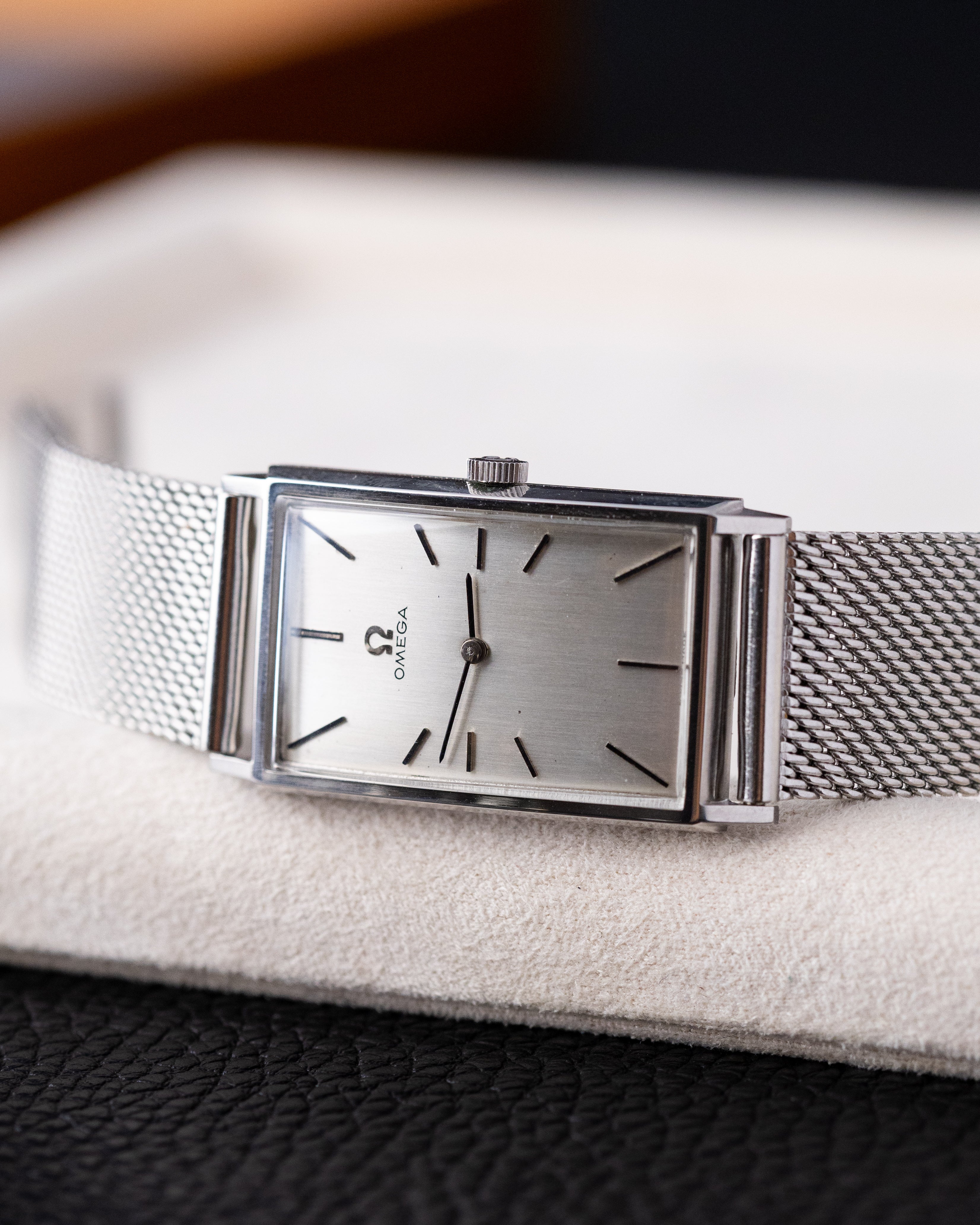 Vintage Omega Art Deco Tank, Swiss Watch, Curved Steel Case, Silver Dial, Cal. 620 from 1966 - DuMarko