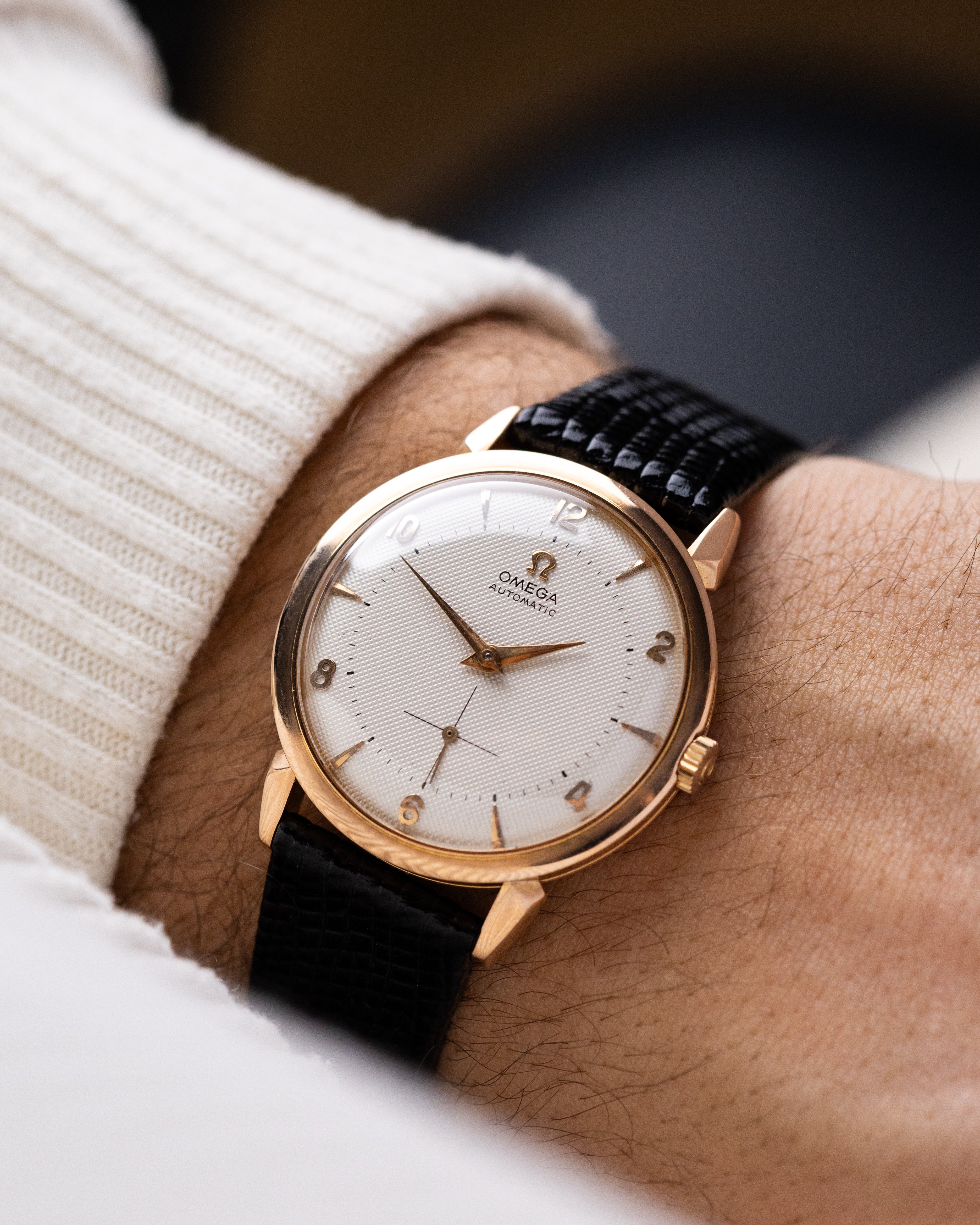 Vintage Omega Automatic, Honeycomb (Waffle) Crosshair Dial, Ref. 2709, Cal. 344 from 1952 - DuMarko