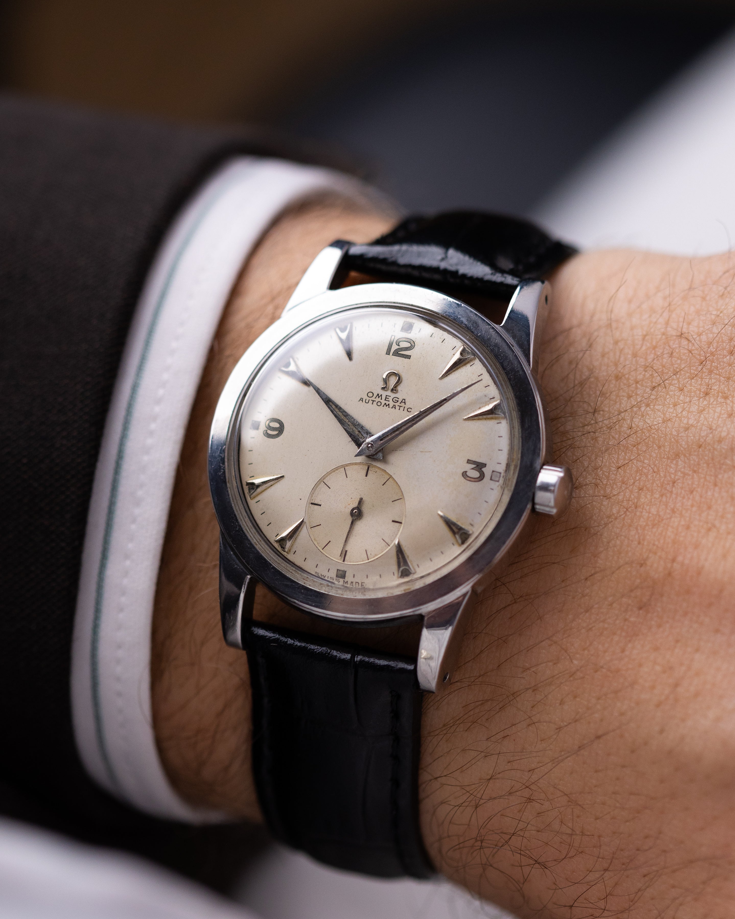 Vintage Omega Automatic, Ref. 2576 - 10, Patina Dial, Sub Seconds, Bumper Cal. 344 Circa 1952 - DuMarko