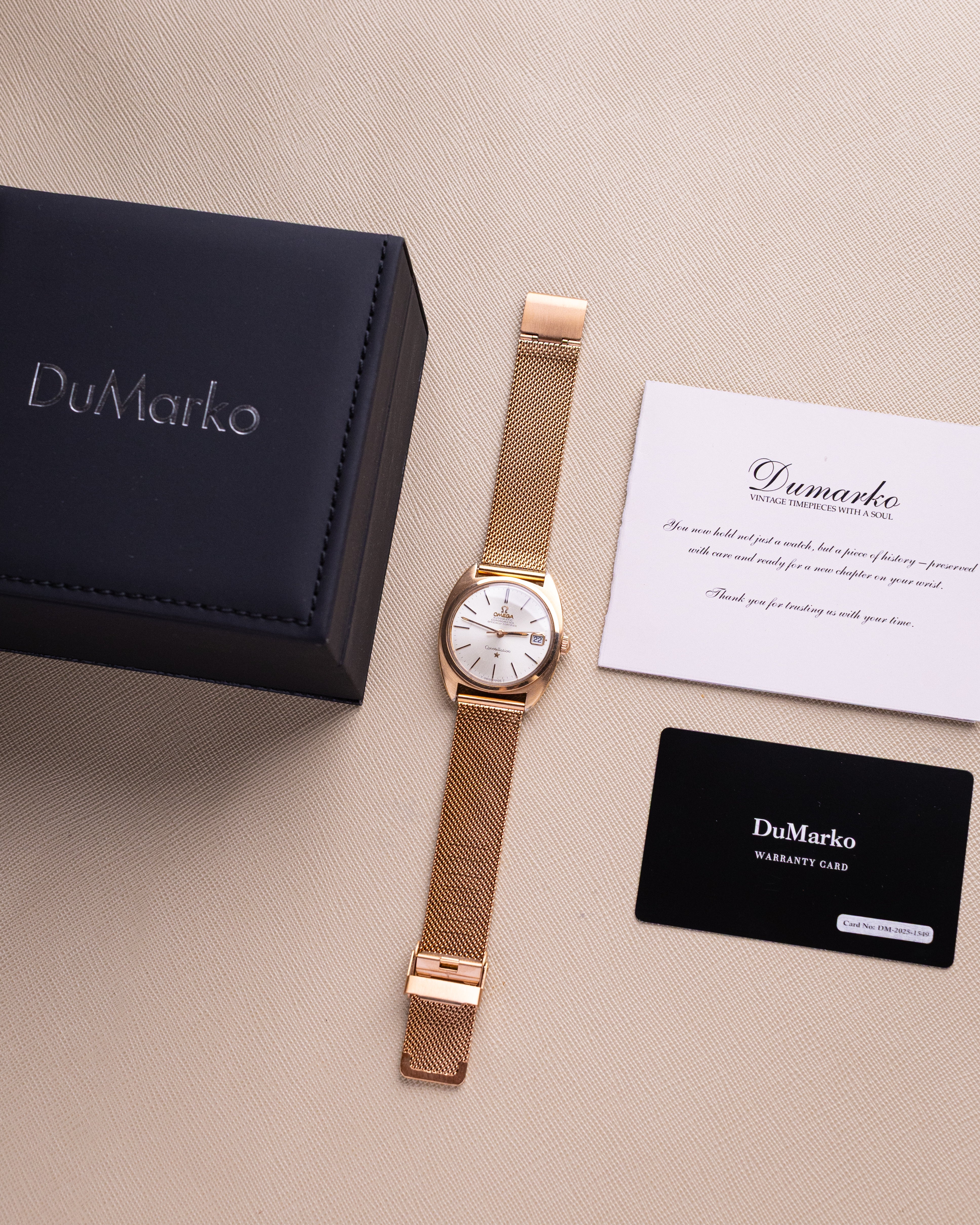 Vintage Omega Constellation C - shape, Cal. 564, Date Window, Gold - rose C - shape case, from 1960's - DuMarko