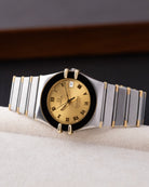 Vintage Omega Constellation Manhattan Date, Roman Numerals, Champagne Dial, Quartz Cal. 1422 from 1980s - DuMarko