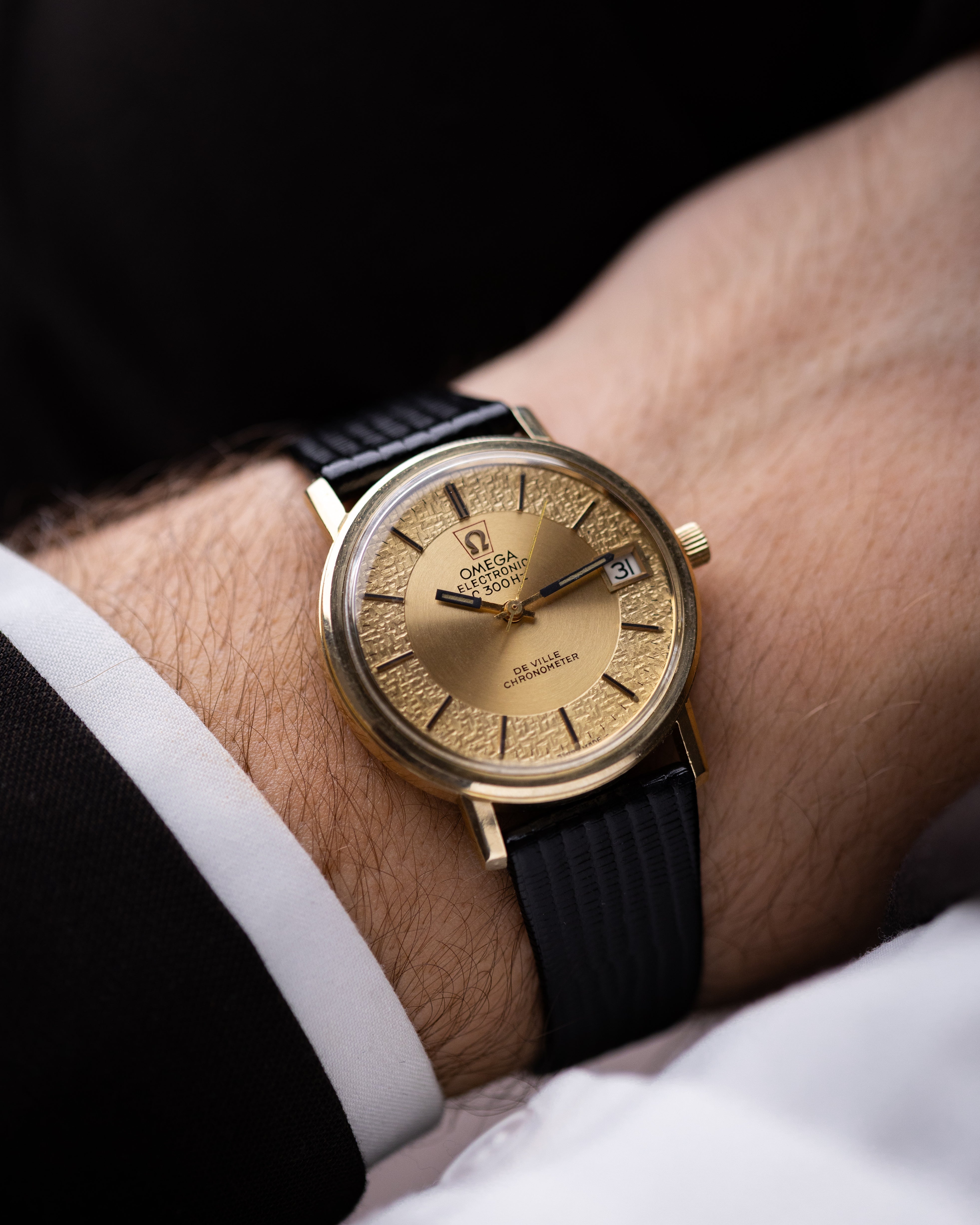 Vintage Omega De Ville Electronic F300Hz Chronometer Ref. 198.0032, Guilloché Dial c.1970s - DuMarko