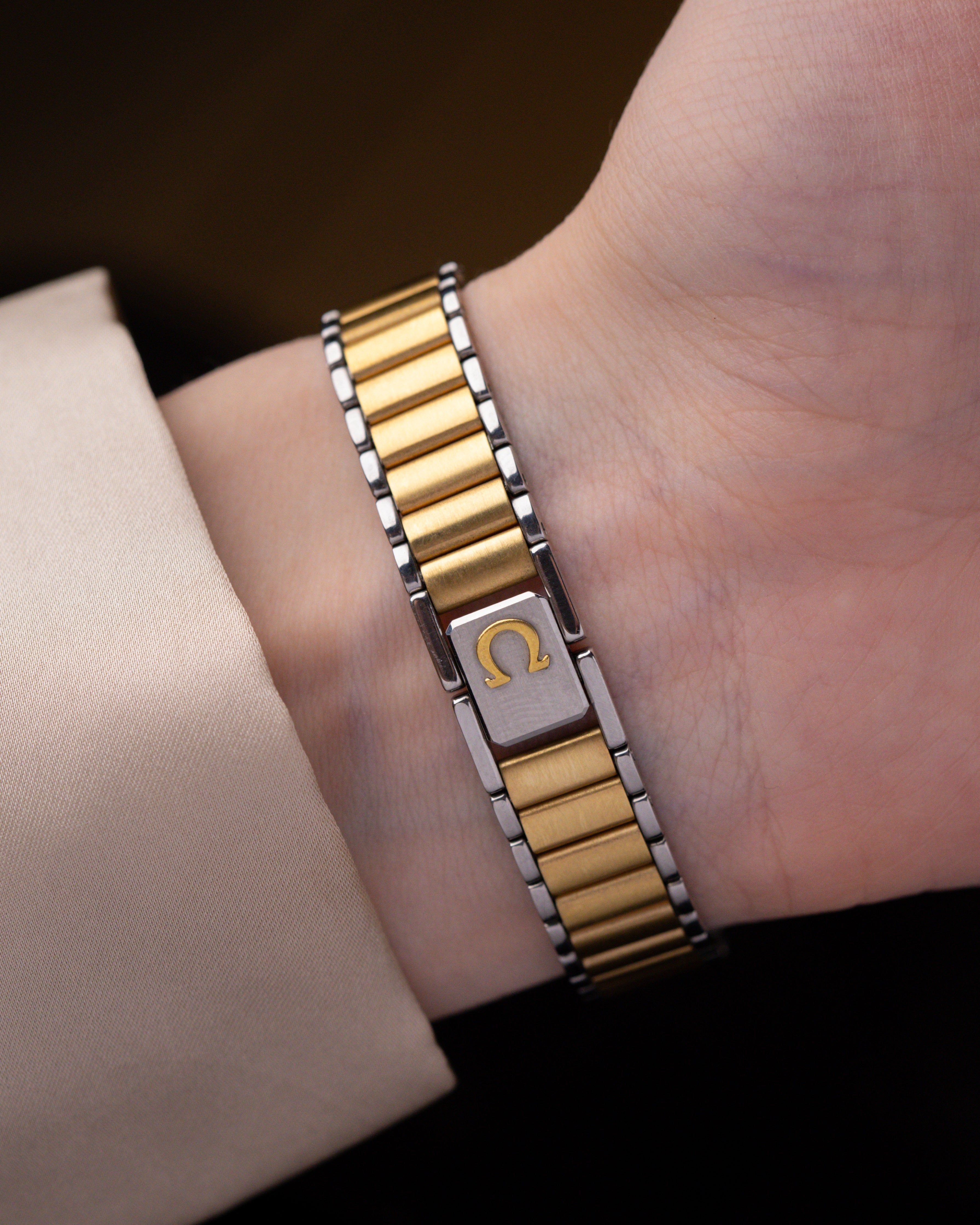 Vintage Omega De Ville Ladies Tank, NOS, Two - Tone Dial, Swiss Watch with Original Bracelet from 1980's - DuMarko