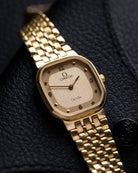 Vintage Omega De Ville Ladies Watch, NOS, Quartz Cal. 1375, Two - Tone Champagne Dial from 1982 - DuMarko