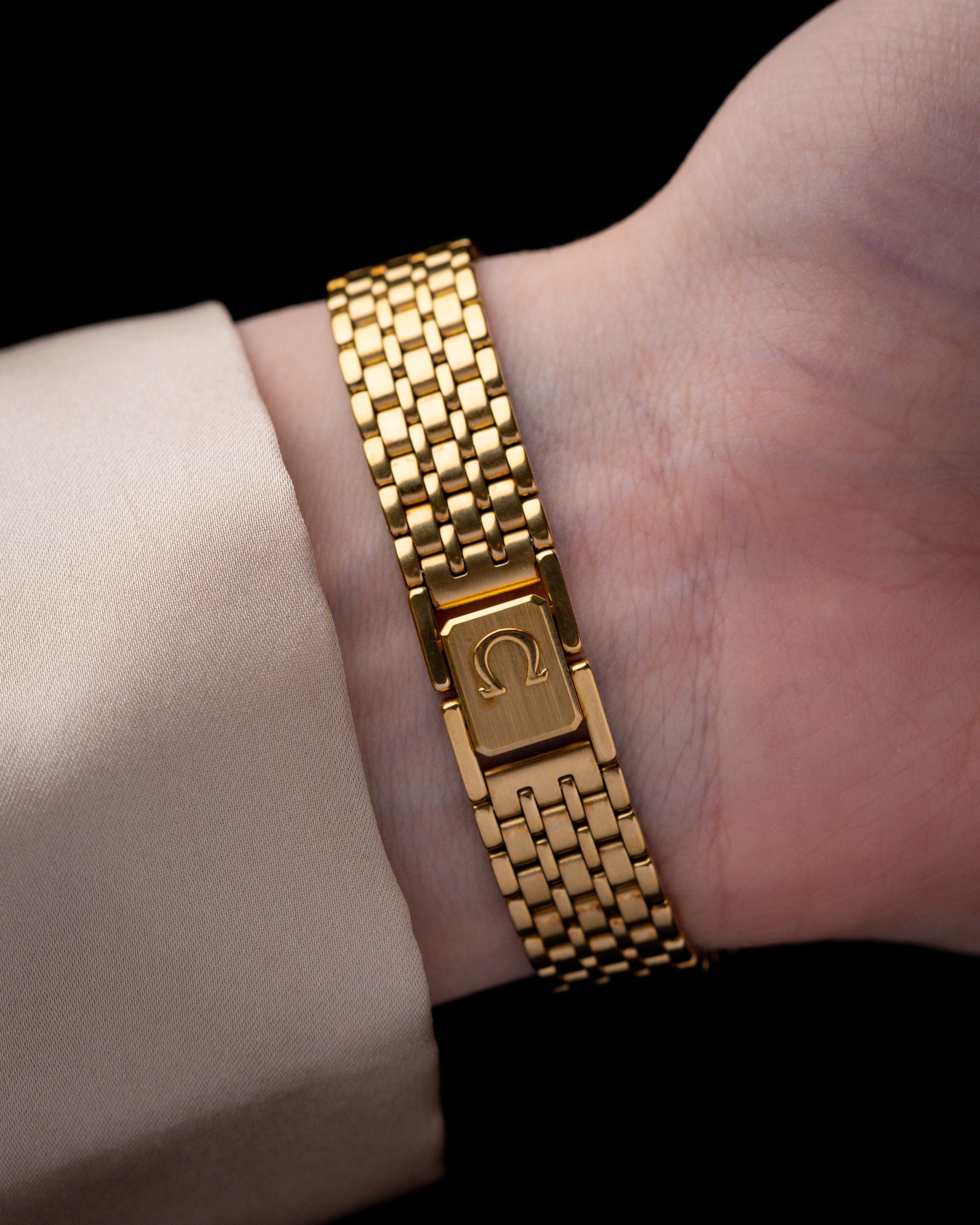 Vintage Omega De Ville Ladies Watch, NOS, Quartz Cal. 1375, Two - Tone Champagne Dial from 1982 - DuMarko