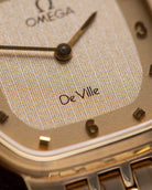 Vintage Omega De Ville Ladies Watch, NOS, Quartz Cal. 1375, Two - Tone Champagne Dial from 1982 - DuMarko