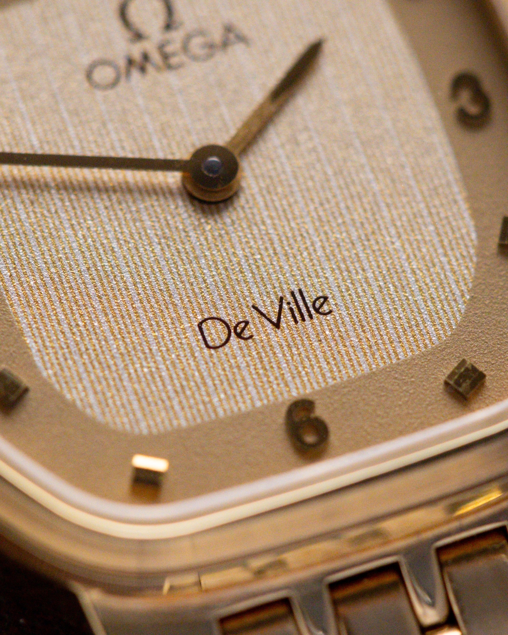 Vintage Omega De Ville Ladies Watch, NOS, Quartz Cal. 1375, Two - Tone Champagne Dial from 1982 - DuMarko