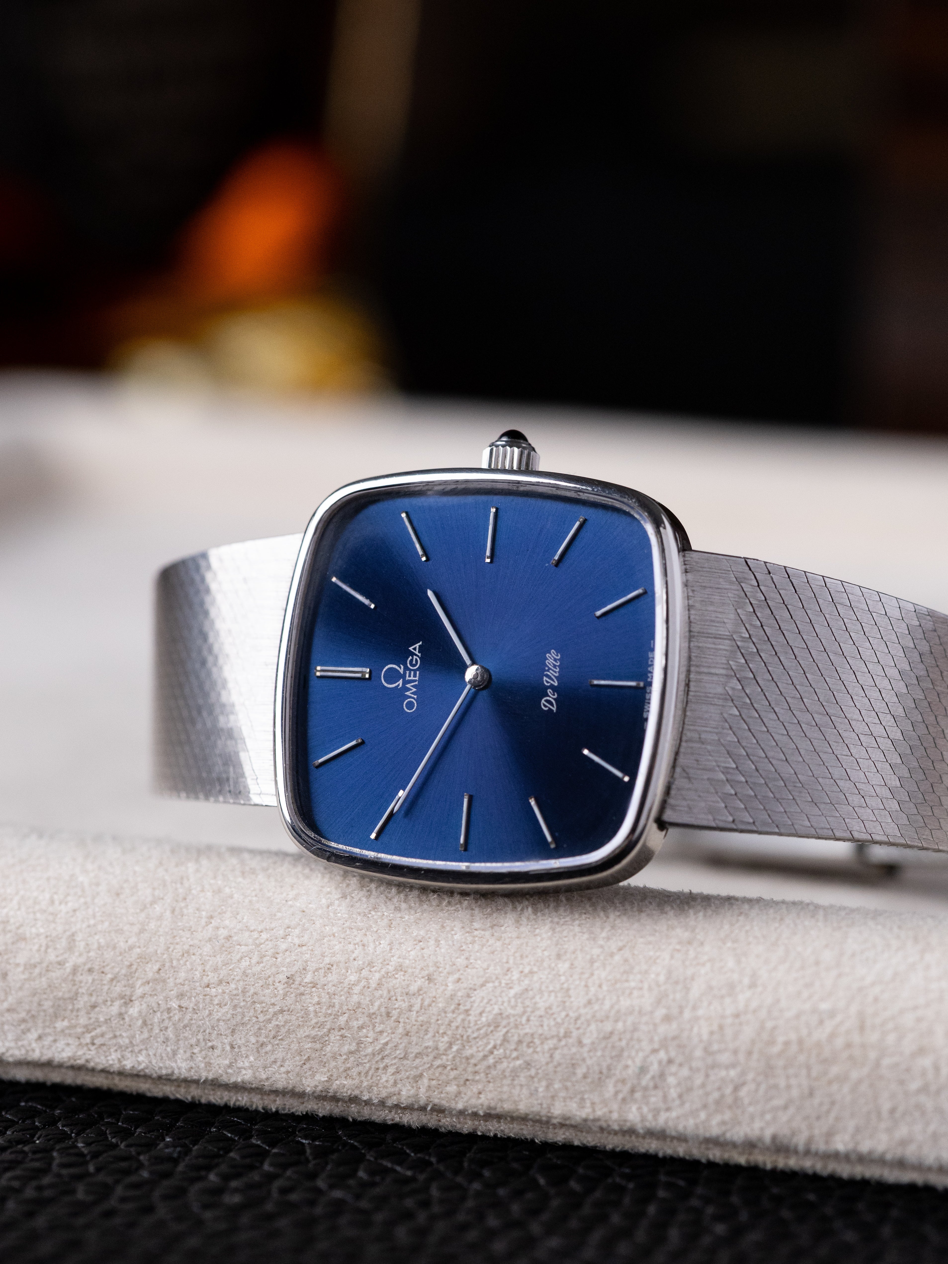 Vintage Omega De Ville Royal Blue Dial Mechanical Watch Cal. 625, Swiss Made - DuMarko