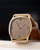 Vintage Omega De Ville Swiss Watch, Gilt Breguet Numerals, Rope Bezel, Circa 1980's - DuMarko