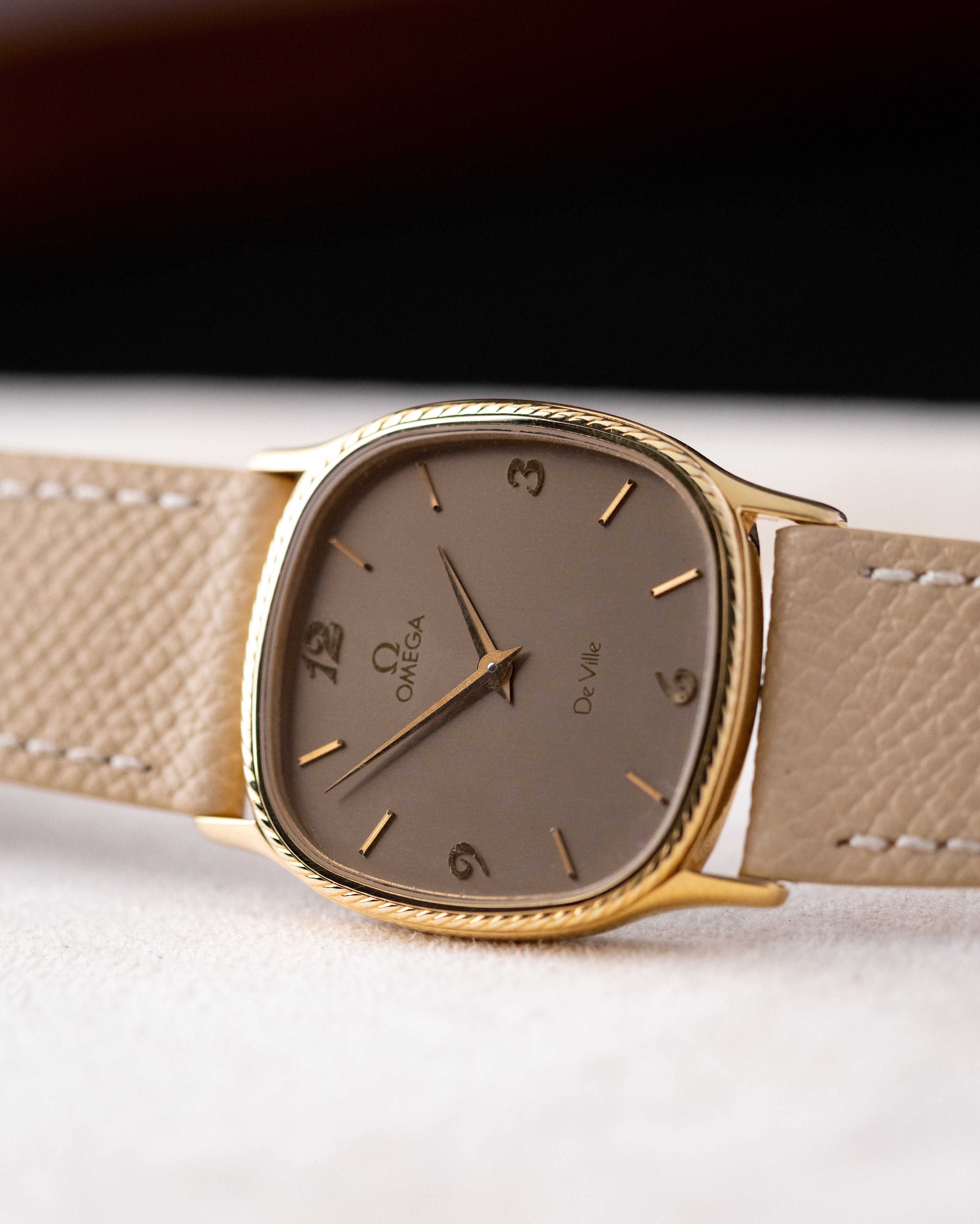 Vintage Omega De Ville Swiss Watch, Gilt Breguet Numerals, Rope Bezel, Circa 1980's - DuMarko