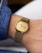 Vintage Omega De Ville Swiss Watch, Quartz Cal. 1330, Champagne Dial from 1978 - DuMarko