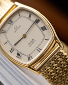 Vintage Omega De Ville Tank, Cream dial with roman Numerals, Tonneau Case from 1970's - DuMarko