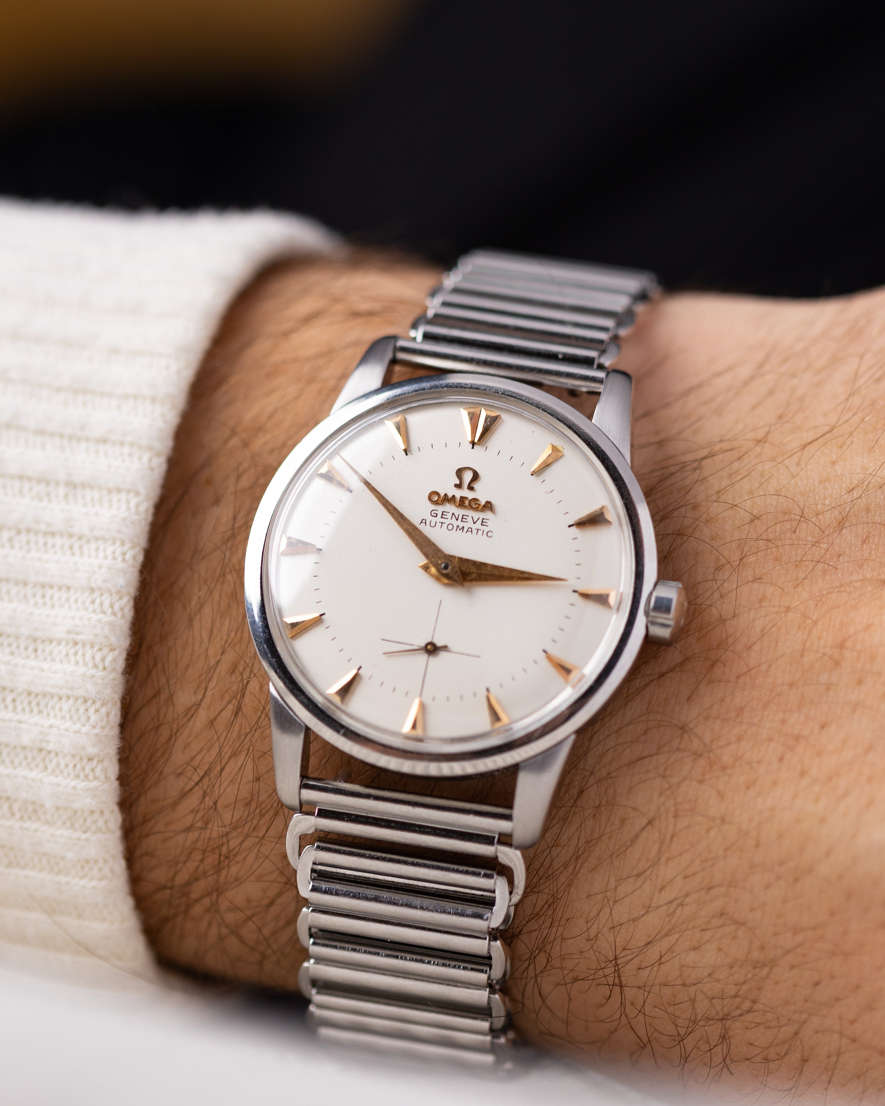 Vintage Omega Genève Automatic Swiss watch, Ref. 2981 - 1, Cal. 491 from 1958, Original Creamy Dial with Gold Markers - DuMarko