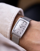 Vintage Omega Genève Oversized Tonneau Tank, Ref. 111.0110, Silver Dial from 1971 - DuMarko