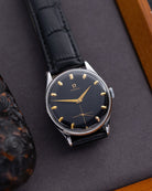 Vintage Omega Oversized Case, Honeycomb Black Dial, Cal. 266 from 1954 - DuMarko