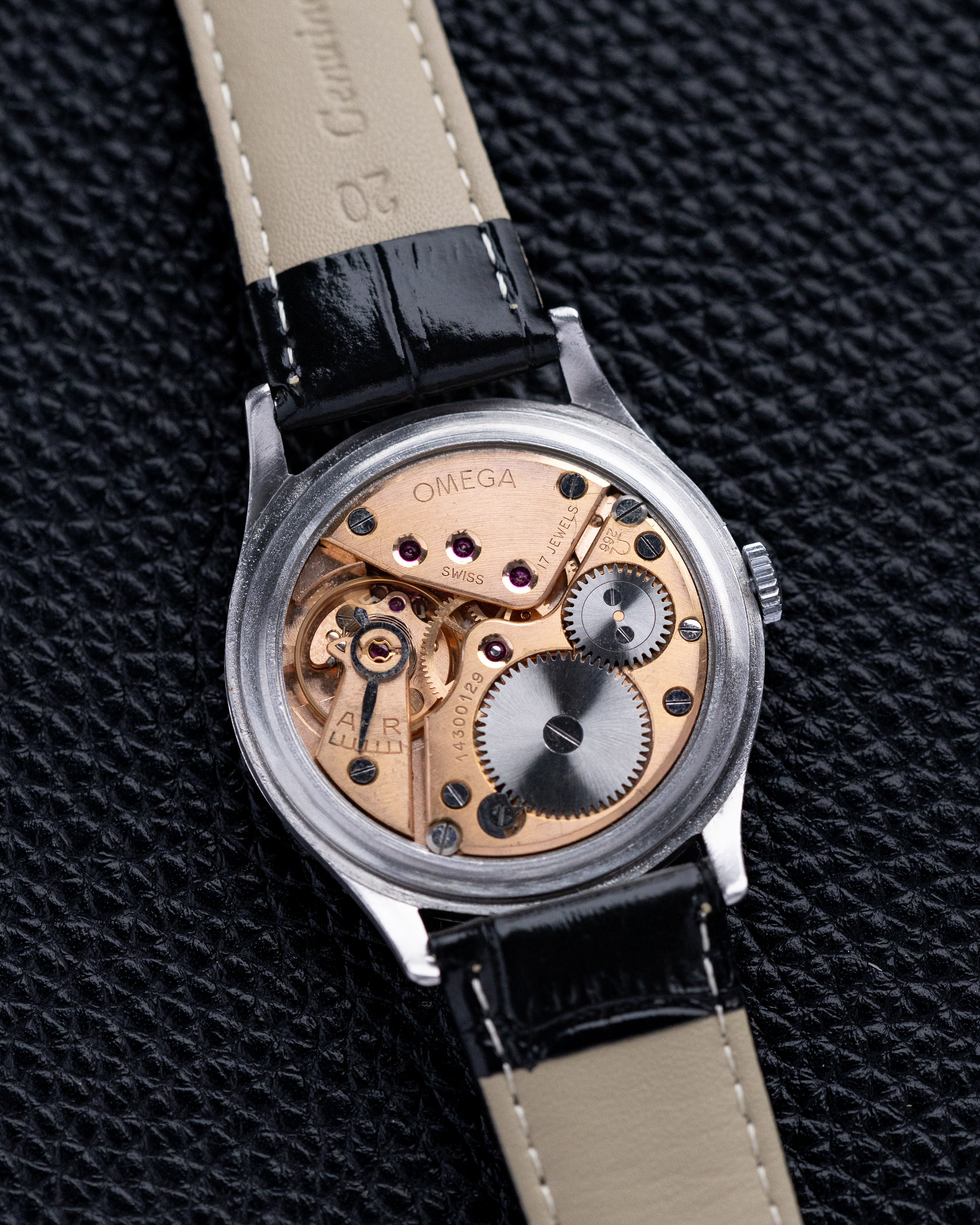 Vintage Omega Oversized Case, Honeycomb Black Dial, Cal. 266 from 1954 - DuMarko