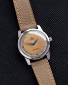 Vintage Omega Seamaster “Fat Lugs” Swiss Watch, Cal. 501, Two - Tone Salmon Patina Dial from 1956 - DuMarko