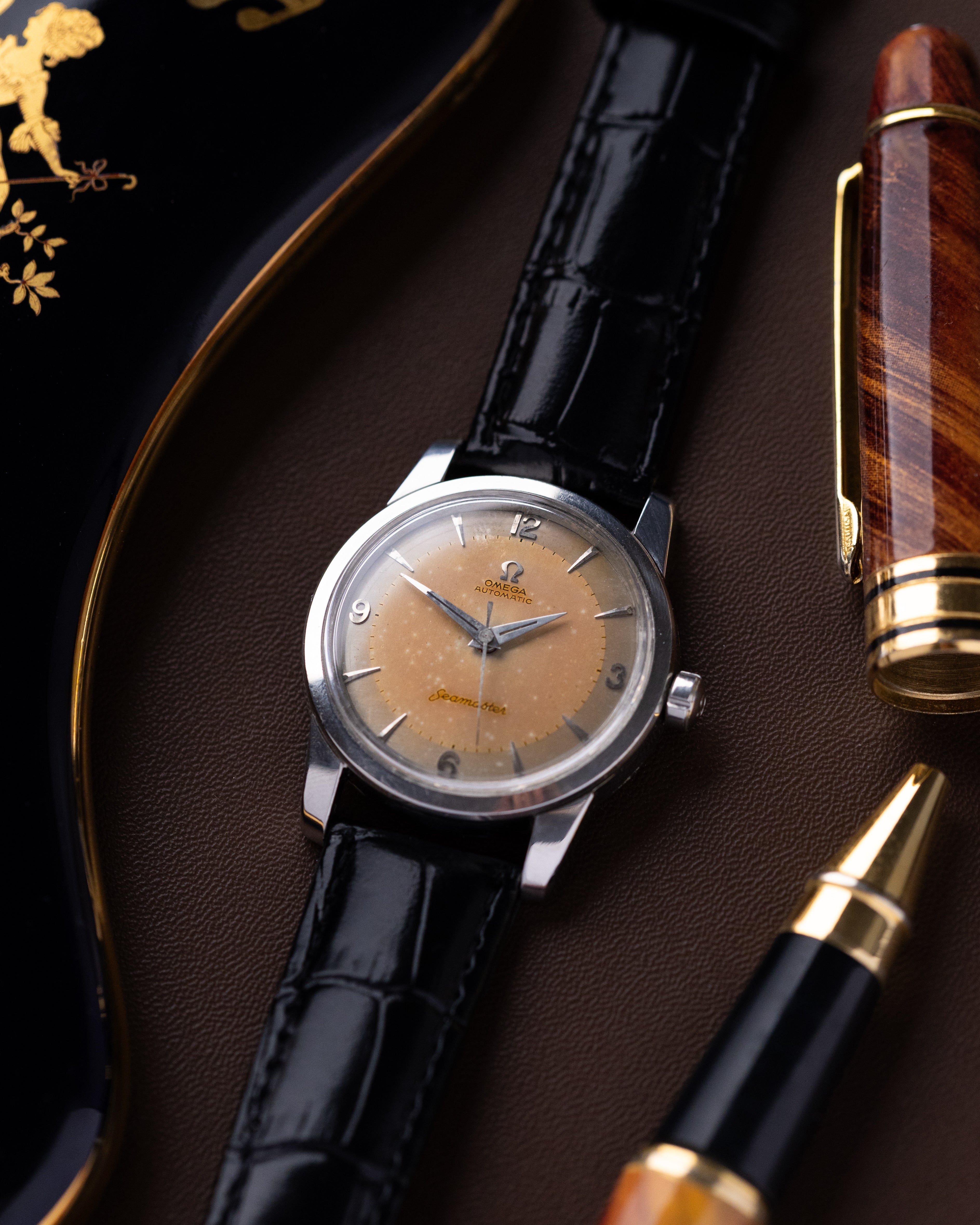 Vintage Omega Seamaster “Fat Lugs” Swiss Watch, Two - Tone Salmon Patina Dial, Cal. 501 from 1956 - DuMarko