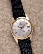 Vintage Omega Seamaster Swiss Watch, Sunburst Dial, Solid 14K Gold Case, Circa 1961 - DuMarko