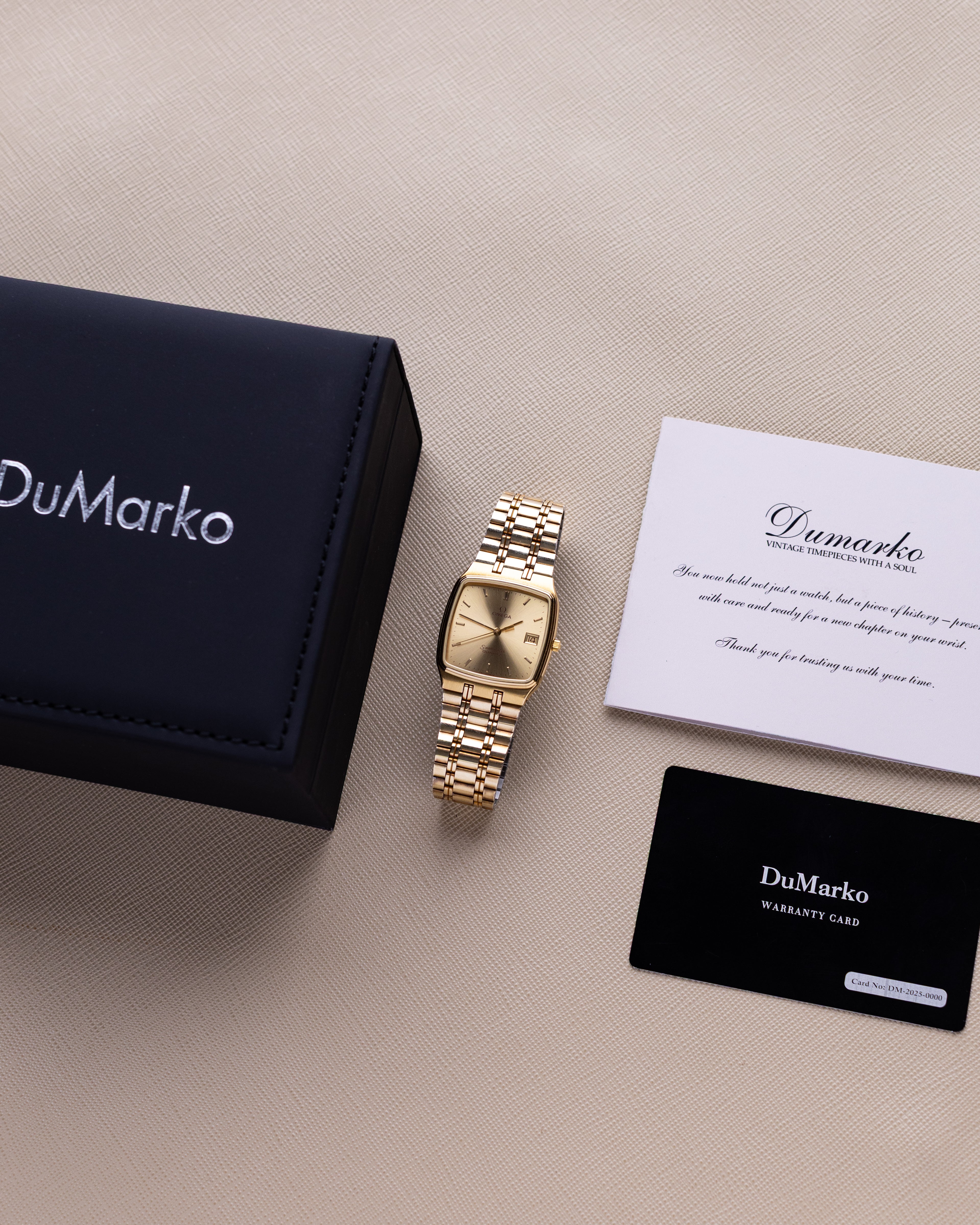 Vintage Omega Seamaster Tank, Sunburst Dial, Quartz Cal. 1420 from 1980's - DuMarko