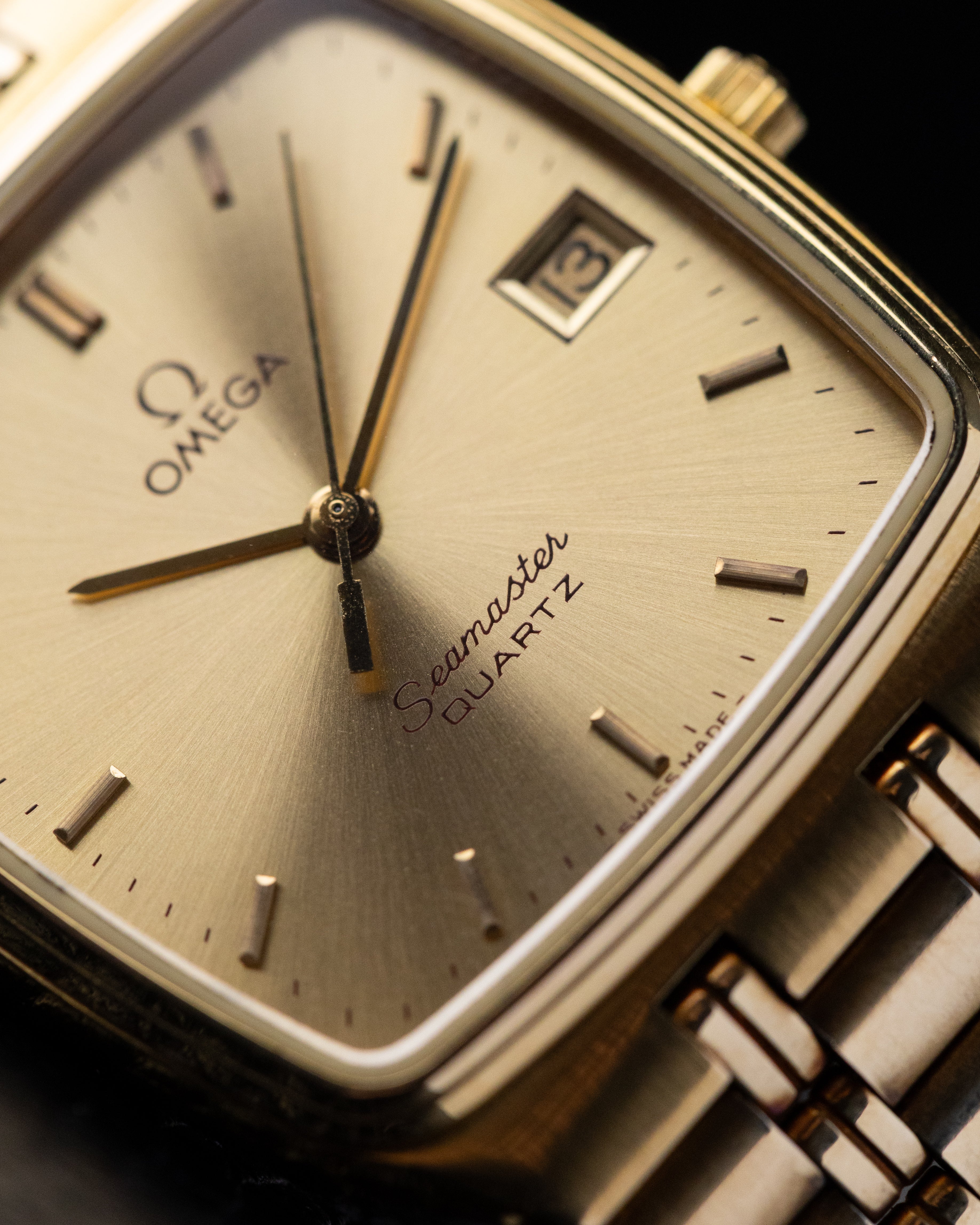 Vintage Omega Seamaster Tank, Sunburst Dial, Quartz Cal. 1420 from 1980's - DuMarko