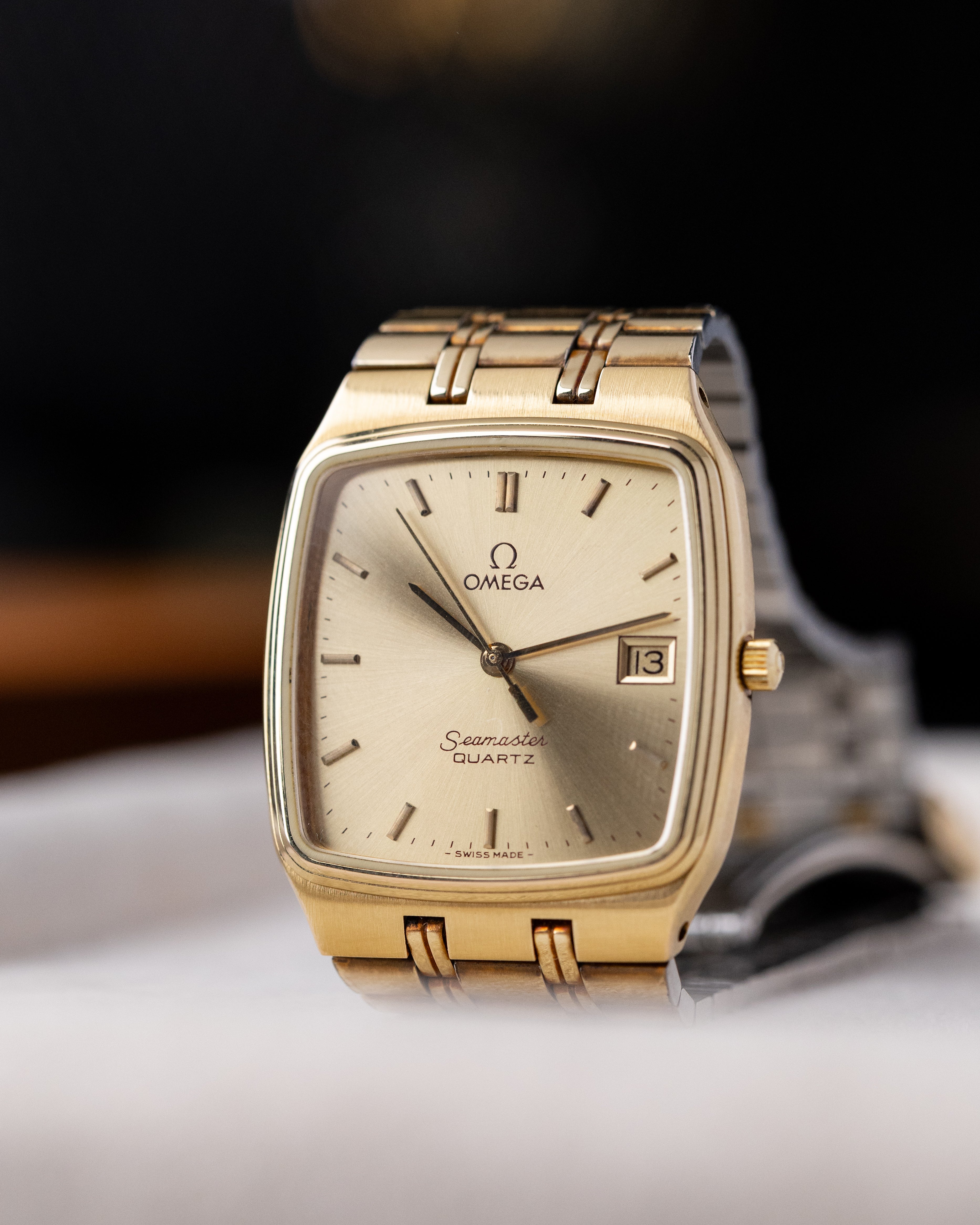 Vintage Omega Seamaster Tank, Sunburst Dial, Quartz Cal. 1420 from 1980's - DuMarko