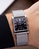 Vintage Omega Square Tank, Art Deco Style, Black Dial, Roman numerals, Ref. 3813/1, Cal.R 17,8 from 1944 - DuMarko