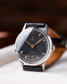 Vintage Omega Swiss watch, Black Gilt Dial, Ref. 2666/2 from 1952 - DuMarko