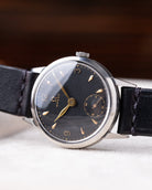 Vintage Omega Swiss watch, Black Gilt Dial, Ref. 2666/2 from 1952 - DuMarko