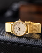 Vintage Omega Swiss Watch, Cream Dial, Quartz Cal. 1417 Ref. 195.0059 from 1982 - DuMarko