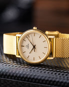 Vintage Omega Swiss Watch, Cream Dial, Quartz Cal. 1417 Ref. 195.0059 from 1982 - DuMarko