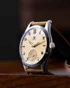 Vintage Omega Swiss Watch, Cream Dial Sub - Second, Ref. 2503 - 18, Cal. 266 from 1952 - DuMarko