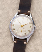 Vintage Omega Swiss Watch, Oversized Jumbo Case, Ref. 2505 - 5, Two - tone dial with minute track, Cal. 265 from 1947 - DuMarko