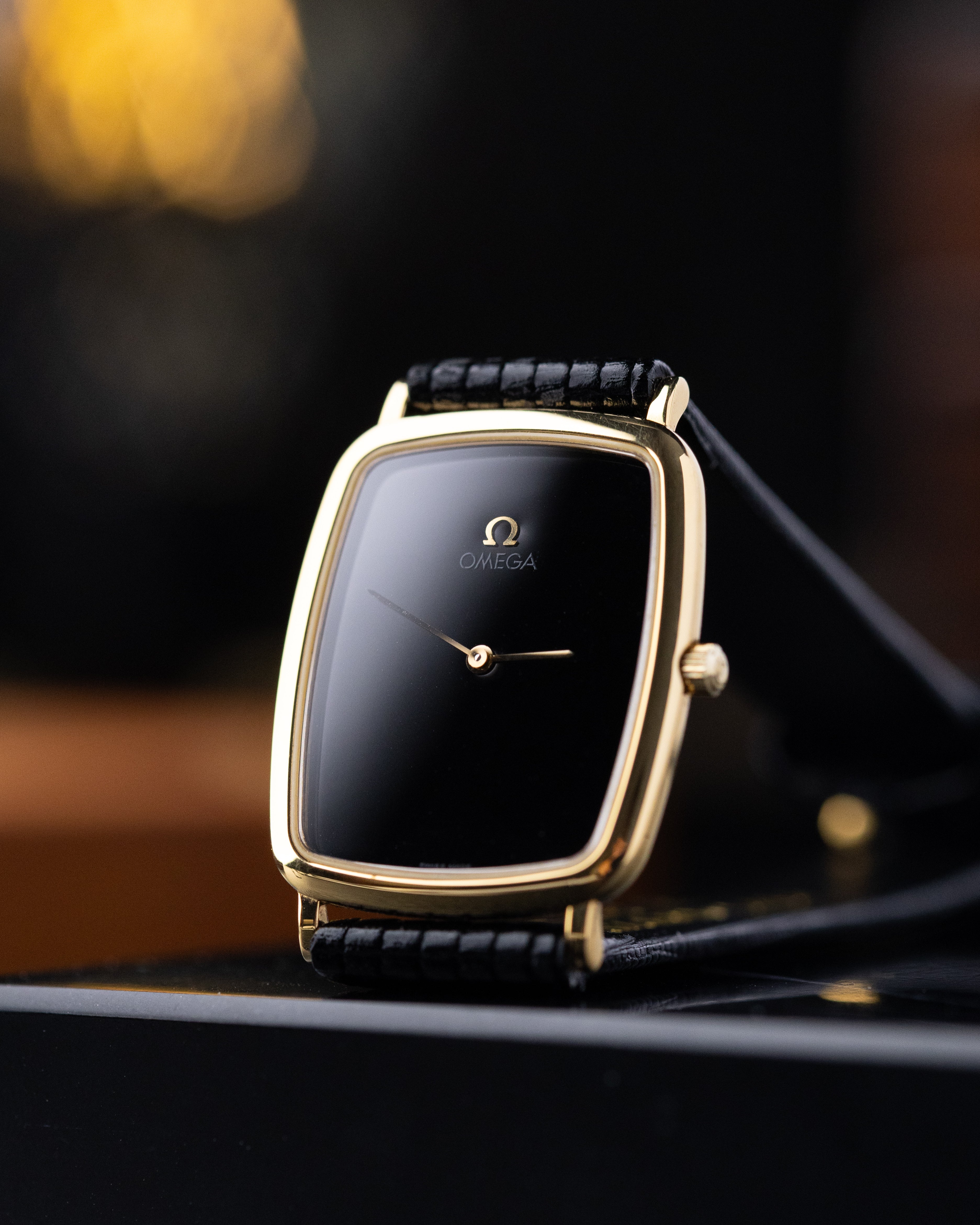 Vintage Omega Swiss Watch, Rare “Onyx” Style Black Dial, Quartz Cal. 1378, Ref. 195.0076 from 1980’s - DuMarko