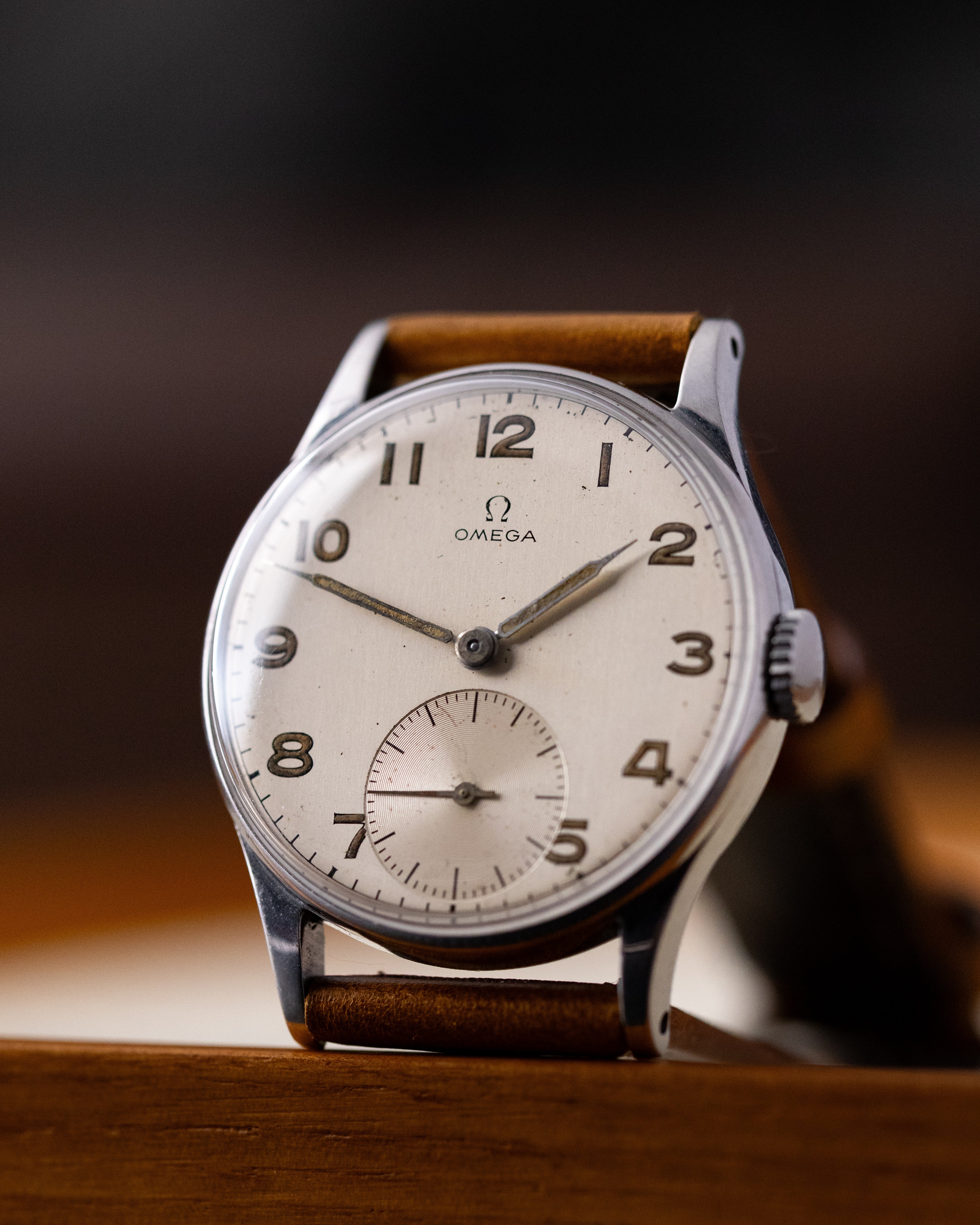 Vintage Omega Swiss Watch, Ref. 2390/3, Silver Dial, Sub - Seconds, Cal. 30T2 from 1943 - DuMarko