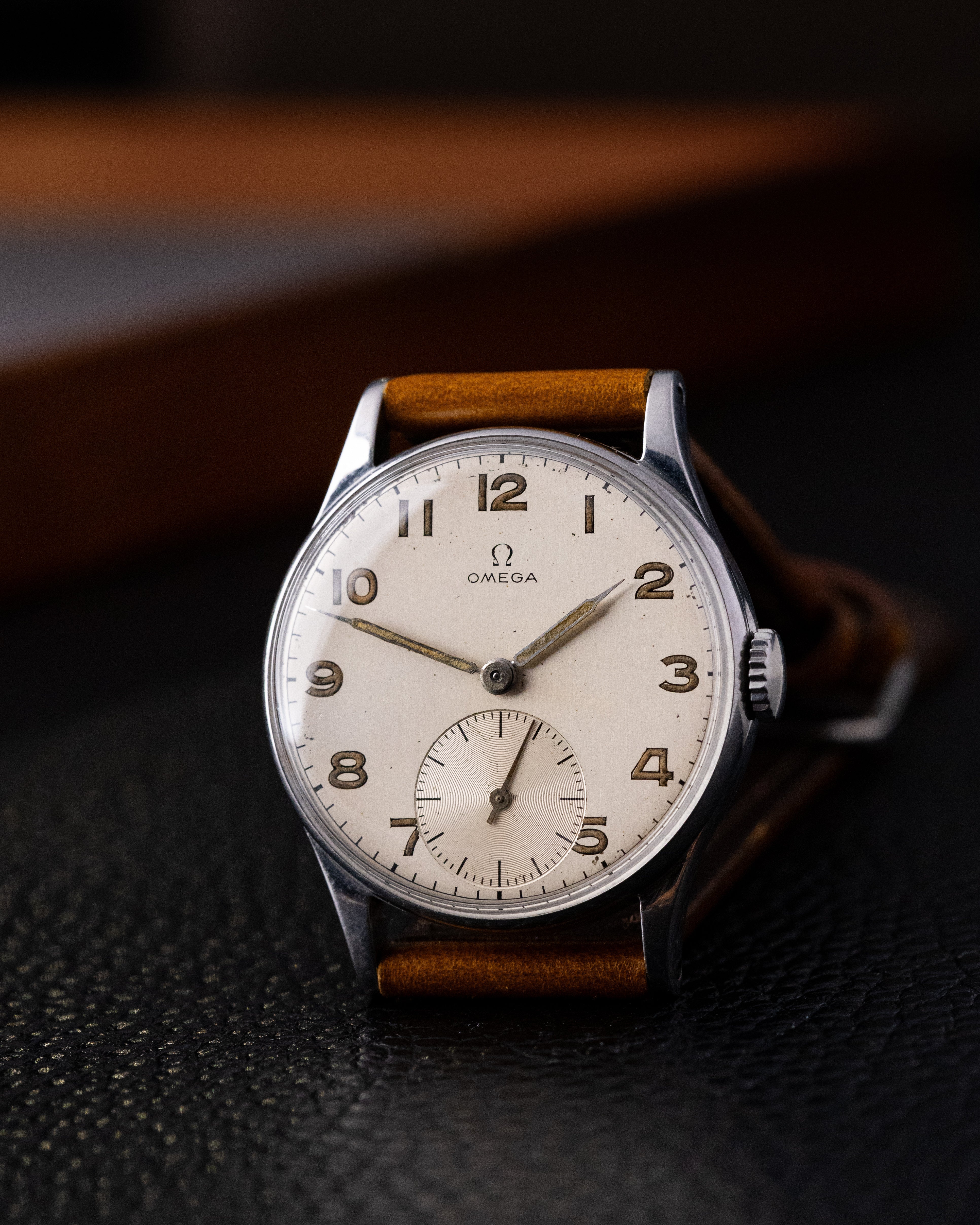 Vintage Omega Swiss Watch, Ref. 2390/3, Silver Dial, Sub - Seconds, Cal. 30T2 from 1943 - DuMarko