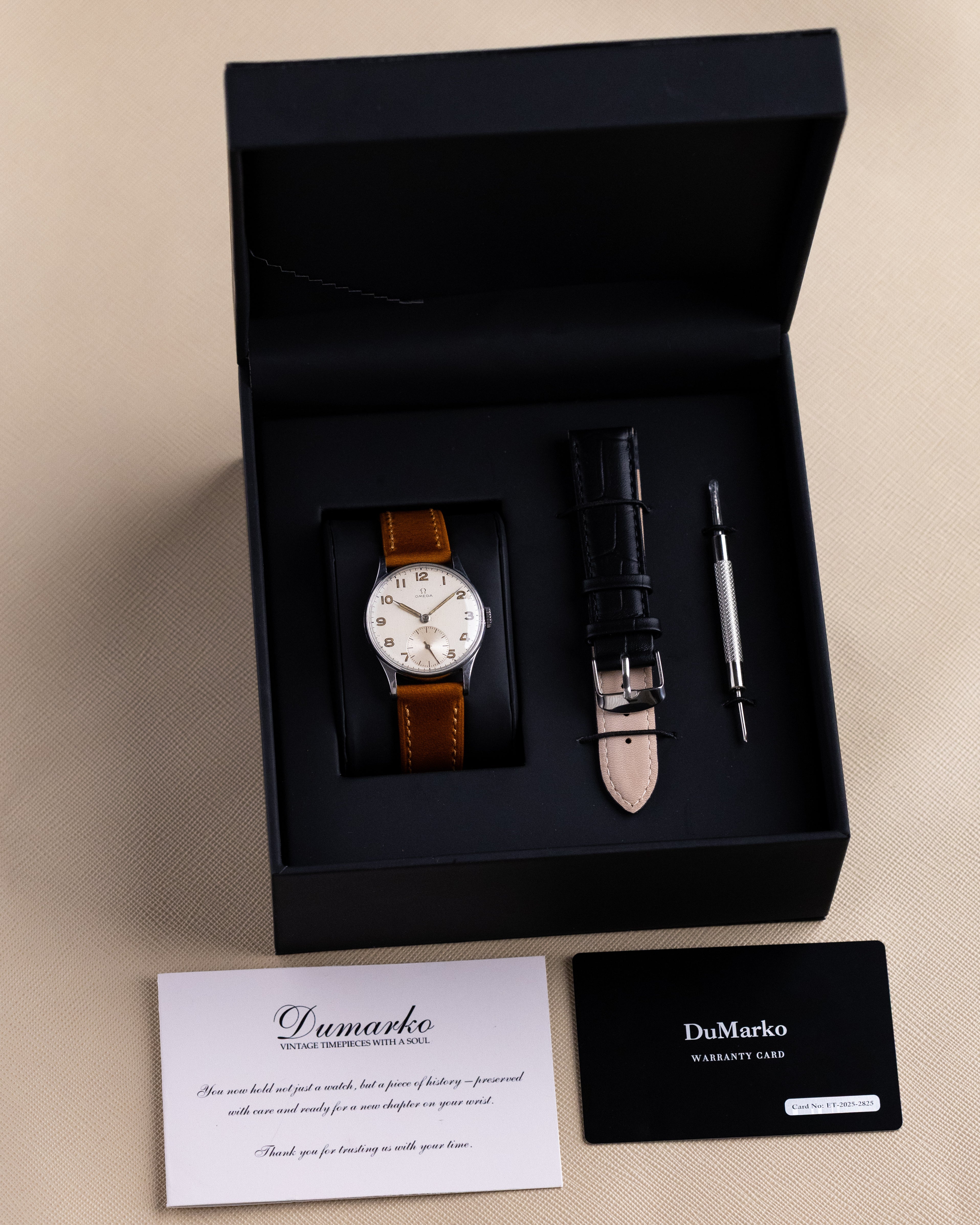 Vintage Omega Swiss Watch, Ref. 2390/3, Silver Dial, Sub - Seconds, Cal. 30T2 from 1943 - DuMarko