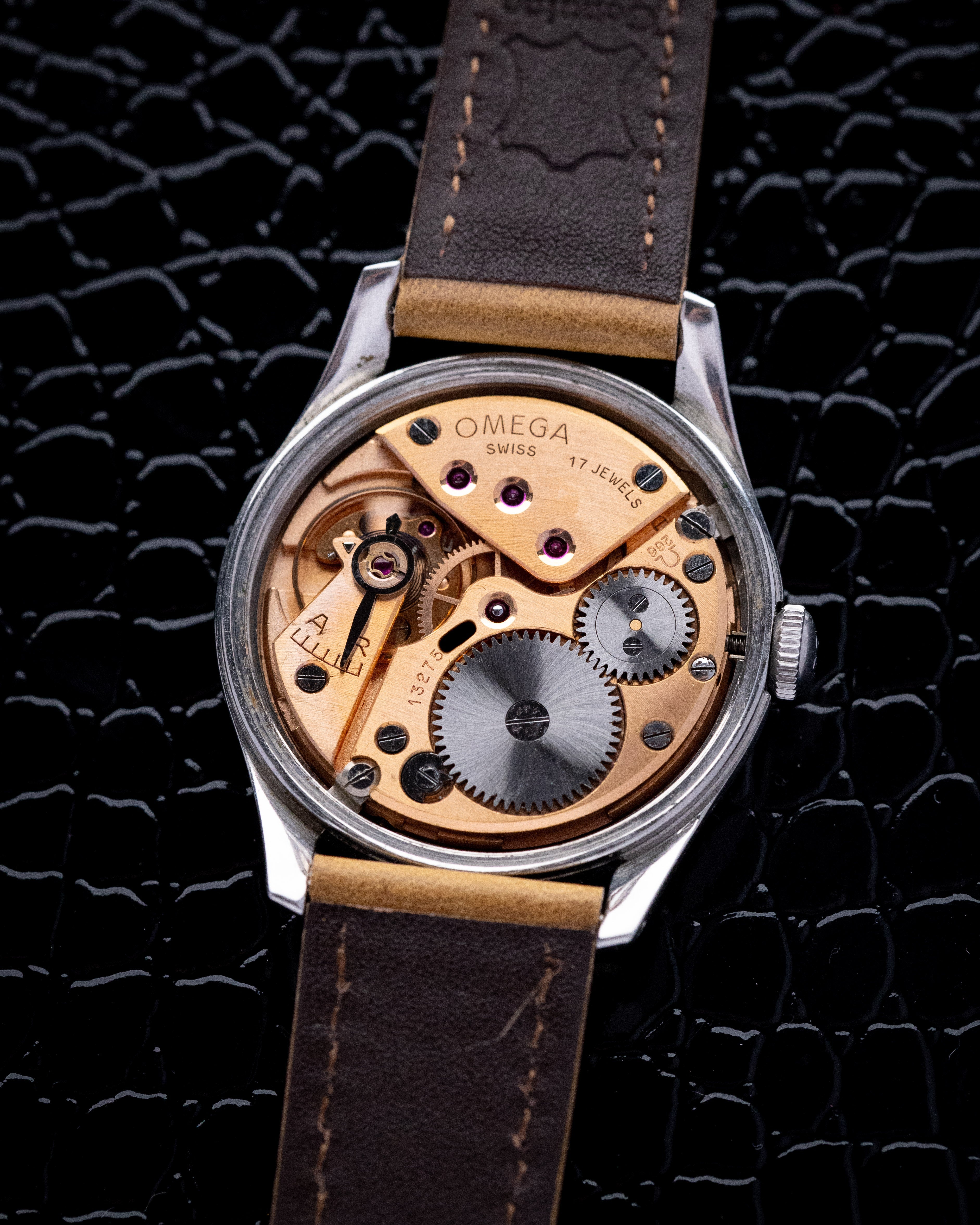 Vintage Omega Swiss Watch, Ref. 2639 - 11, Cream Patina Dial, Sub Seconds, Cal. 266 from 1952 - DuMarko