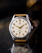 Vintage Omega Swiss Watch, Ref. 2639 - 11, Cream Patina Dial, Sub Seconds, Cal. 266 from 1952 - DuMarko