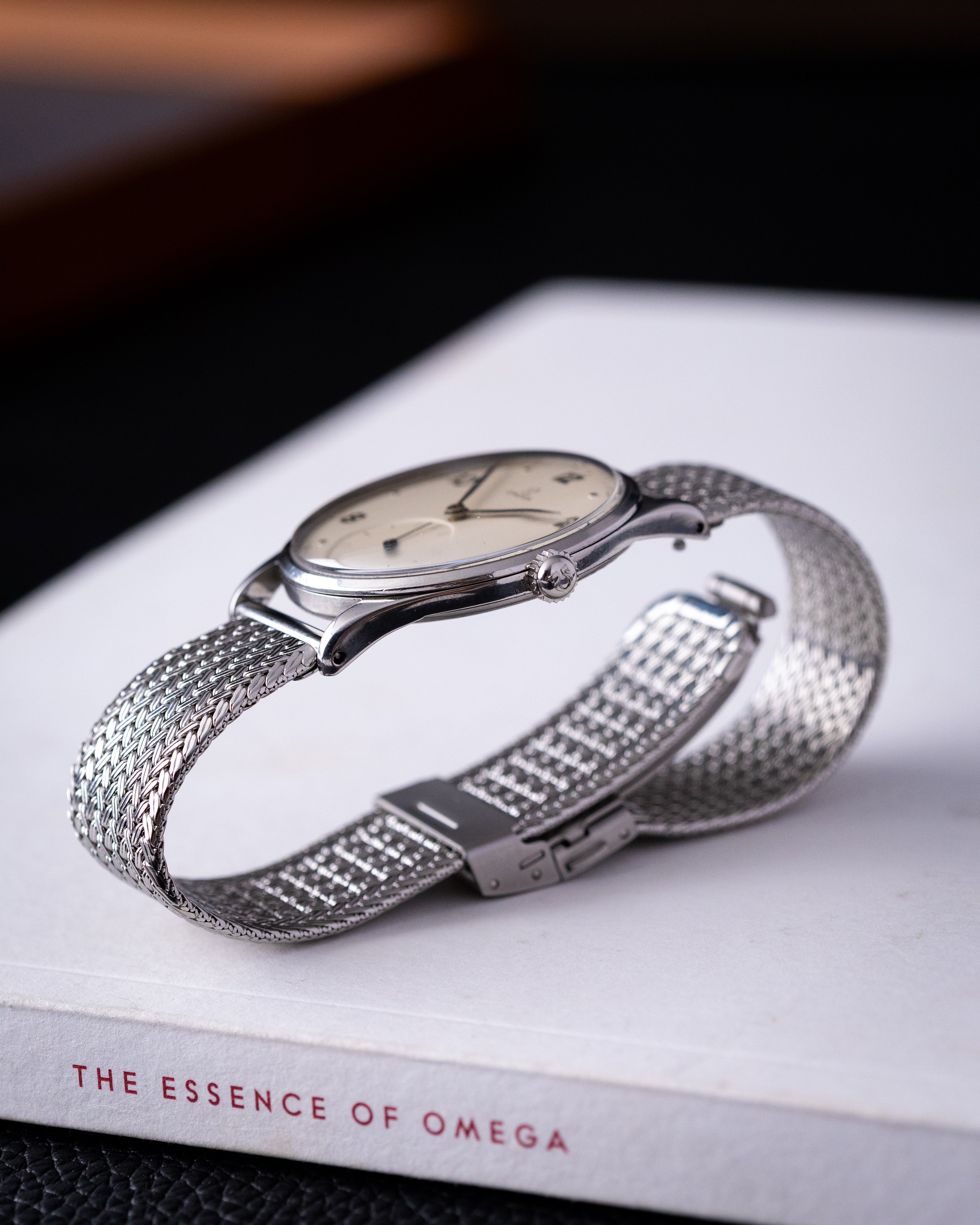 Vintage Omega Watch Jumbo Steel Case, Ref. 2181 - 8, Cream Dial Sub - Second, Cal. 30T2 from 1947 - DuMarko