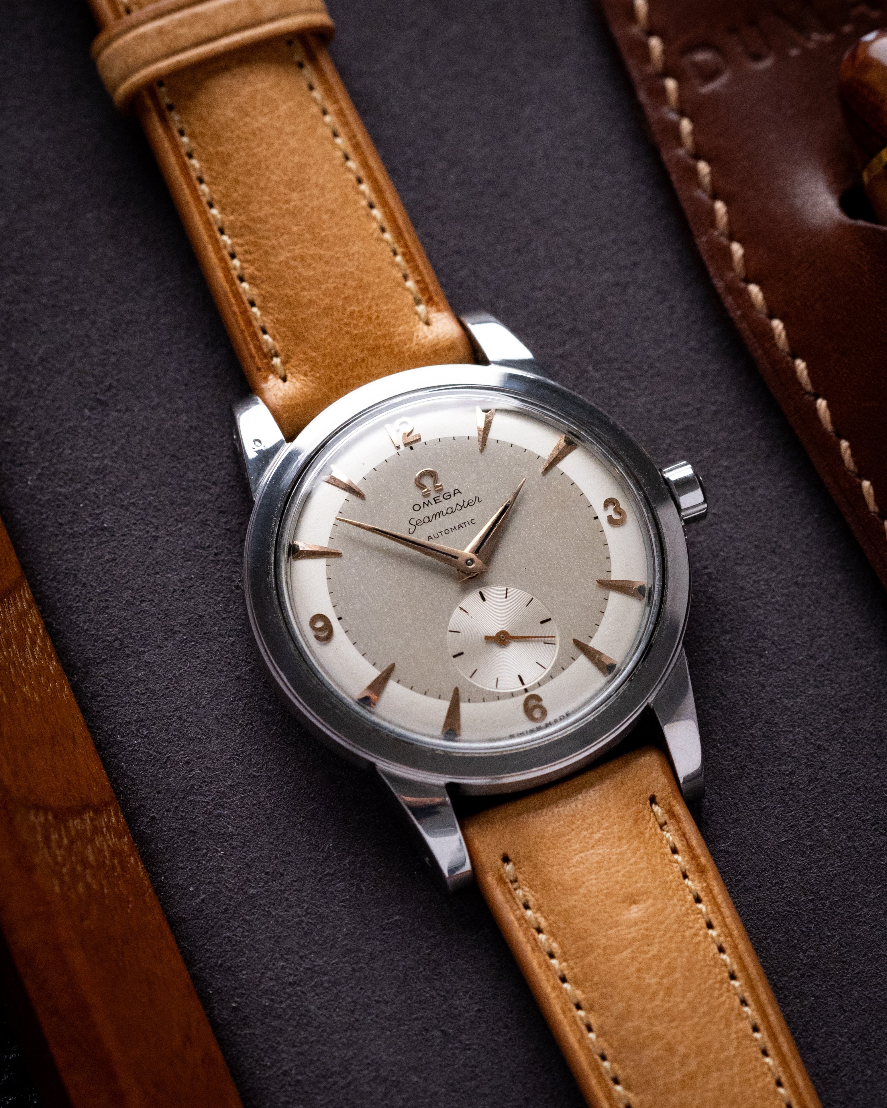 Vintage Omega Watch Seamaster Jumbo, Ref. 2657-4, Two-Tone Dial
