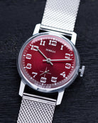 Vintage Pobeda, Vibrant Red Dial, Soviet Watch from 1970's - DuMarko