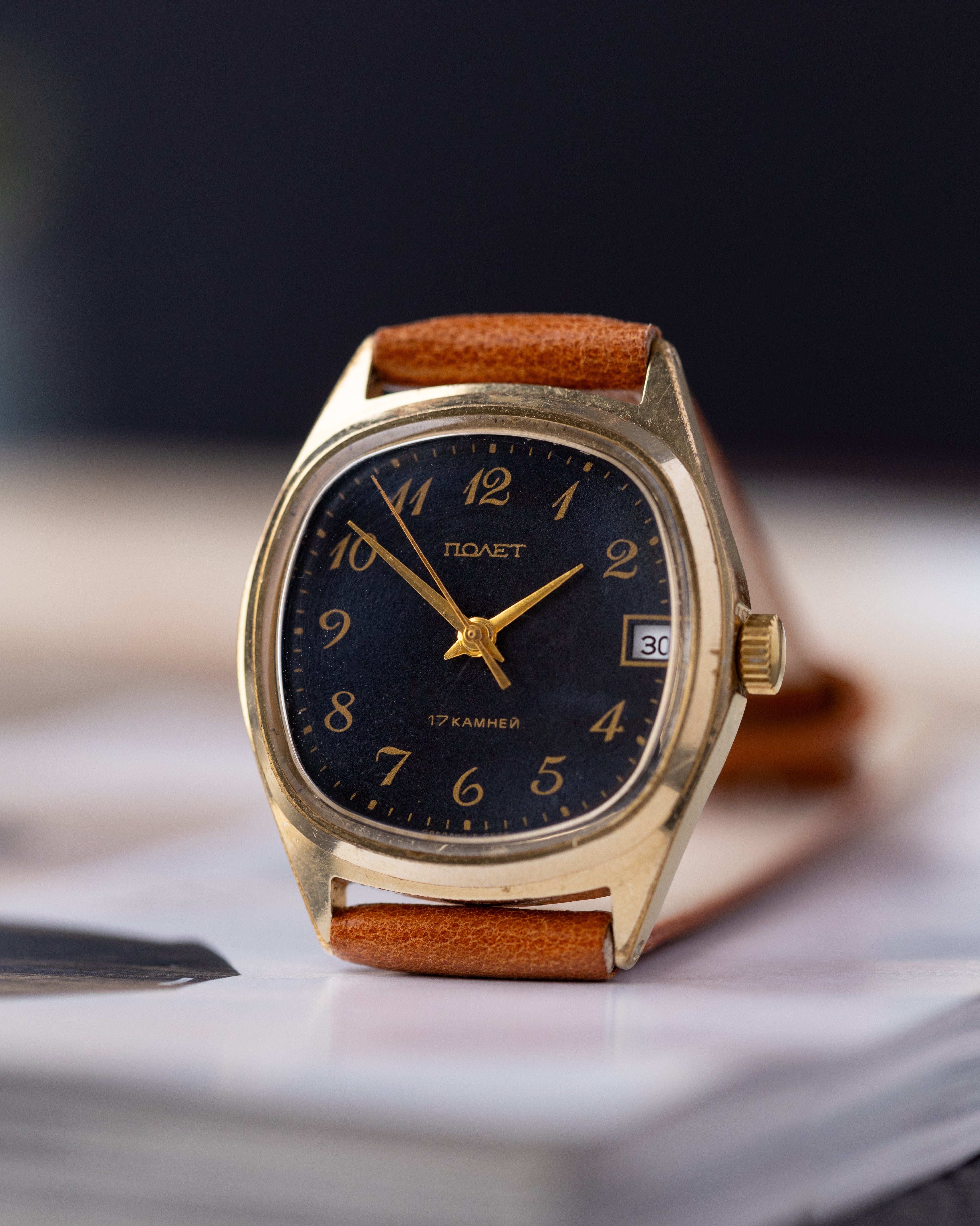 Vintage Poljot, Black dial, Cal. 2614.2H, Made in USSR – DuMarko