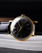 Vintage Poljot Kirovskie, Early Dress Watch, Rare black Dial, AU20 Case from 1960s - DuMarko